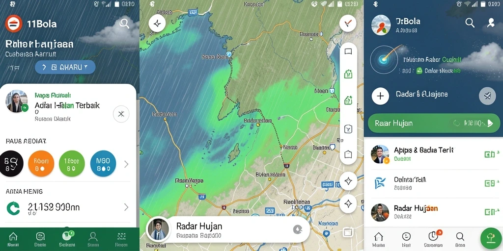 Antarmuka aplikasi 11BOLA menampilkan informasi radar hujan yang jelas dan informatif.