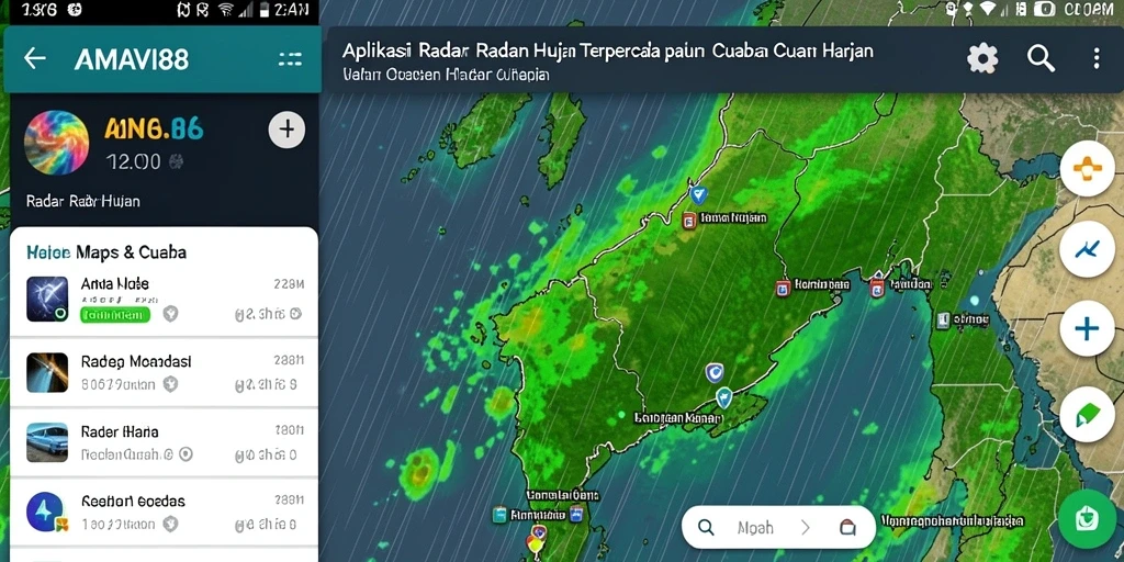 Antarmuka AMAVI88 menampilkan radar hujan yang jelas dan informatif.