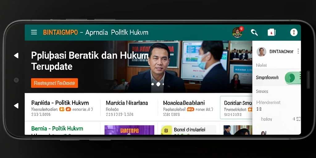 Tampilan antarmuka BINTANGMPO yang modern dan informatif.
